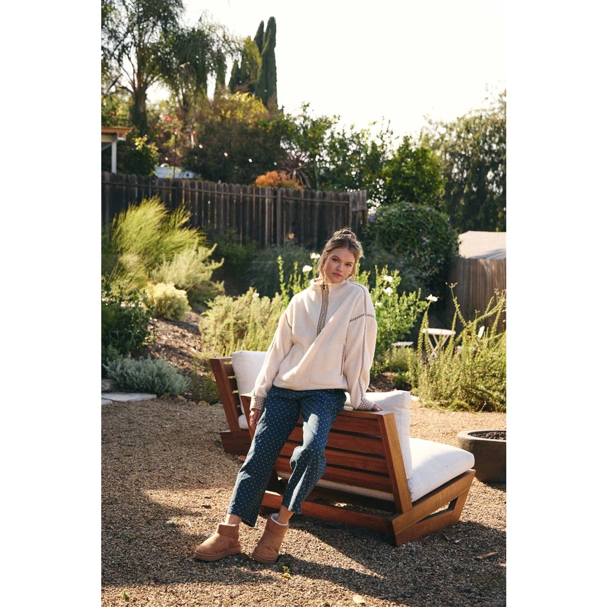 Cozy Gingham Sherpa
