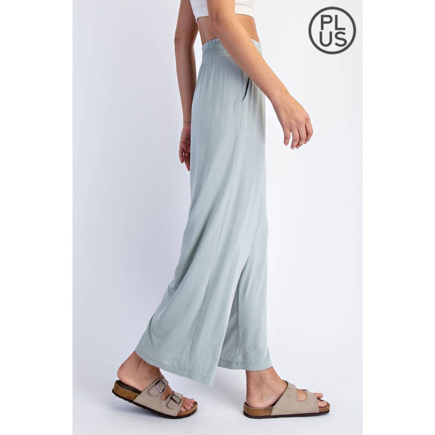 Rae Mode | PLUS Modal Wide Leg Cropped Pant