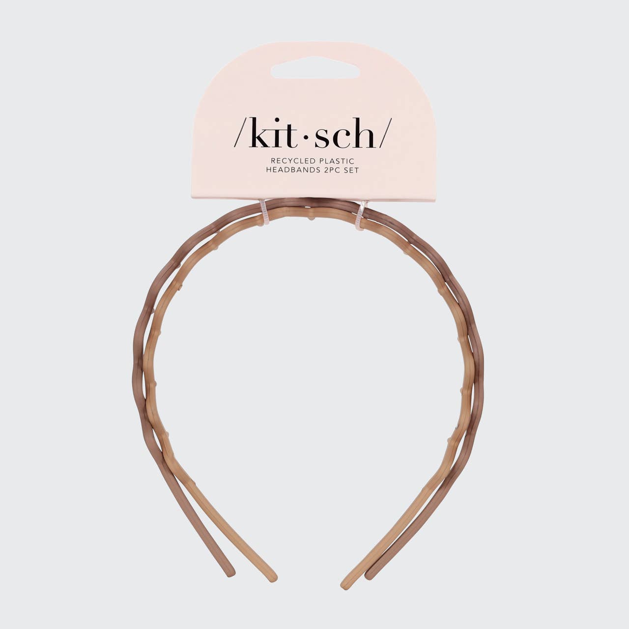 Kitsch | Recycled Plastic Zig Zag Headband 2pc - Neutral