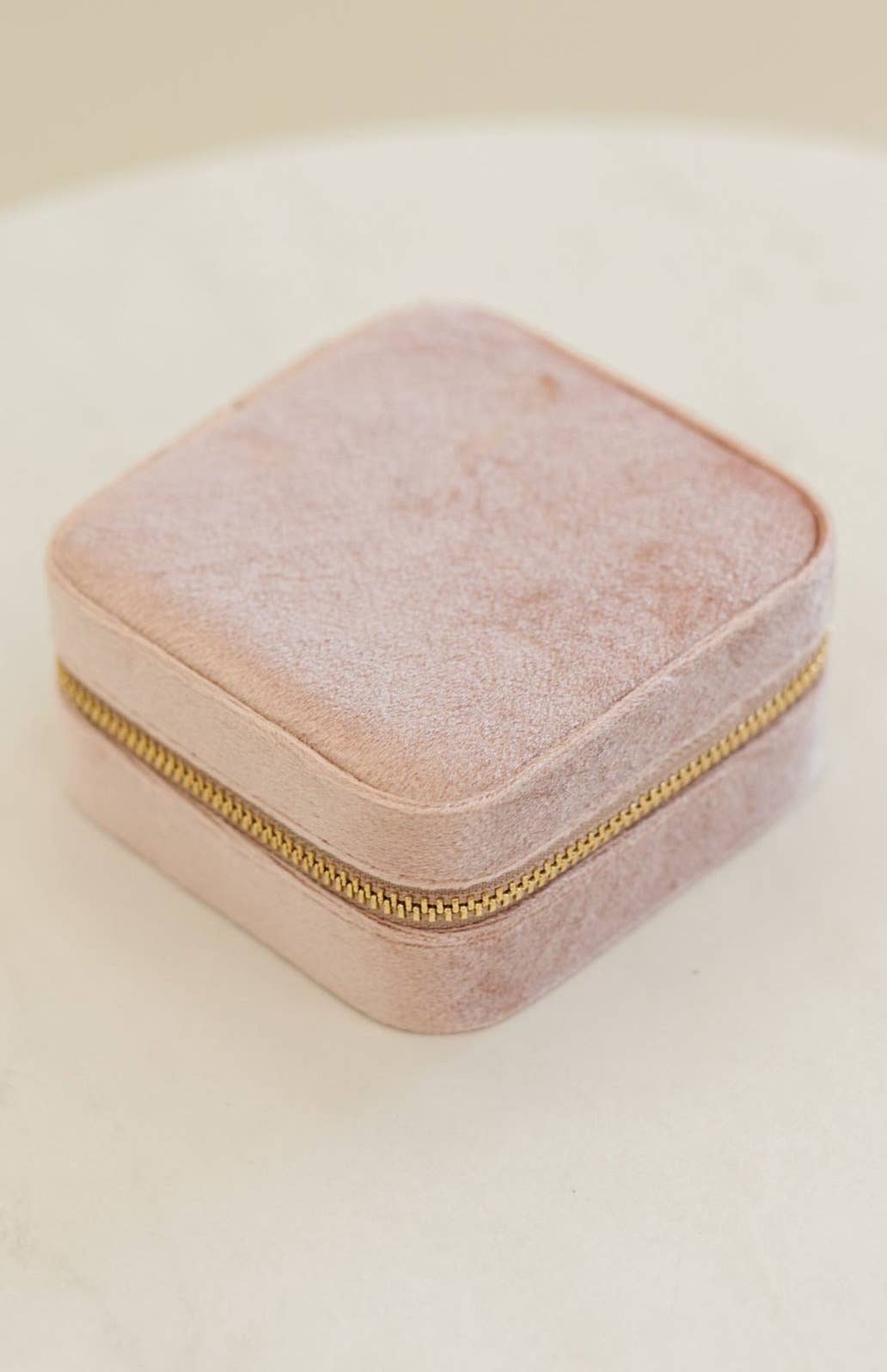 Eloise Velvet Travel Jewelry Box Case Organizer with Mirror