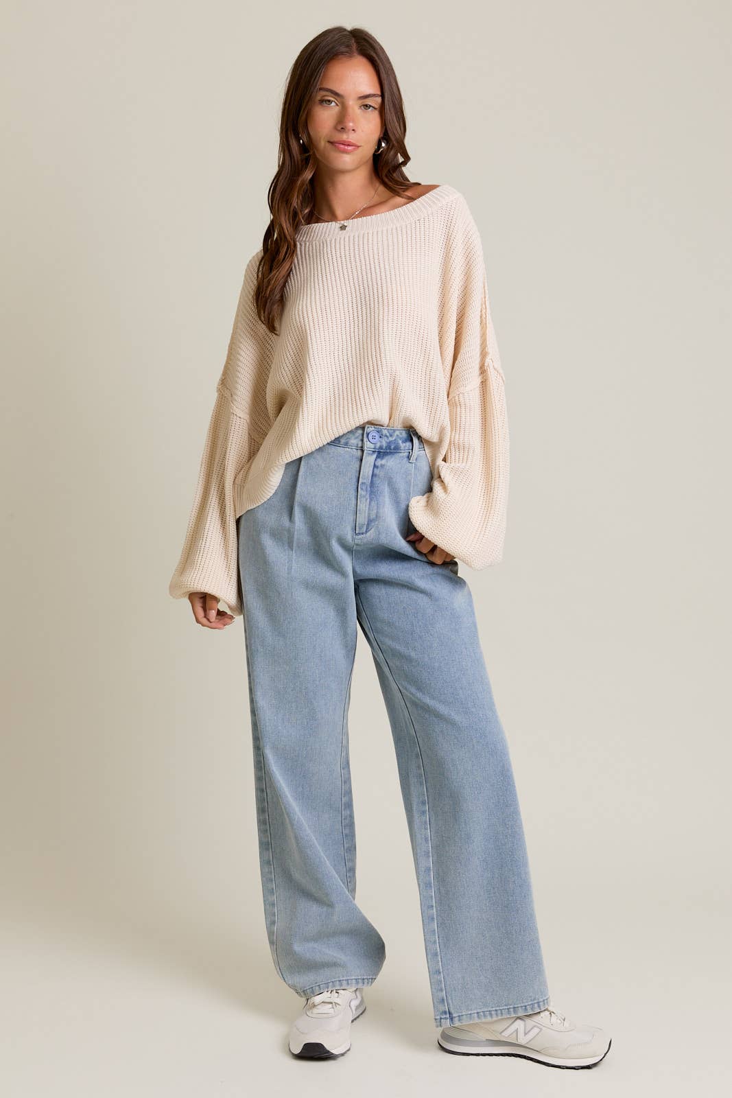 Crème de la Cozy Knit Sweater