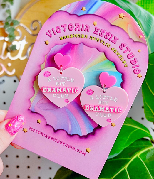 A Little Bit Dramatic Heart Earrings