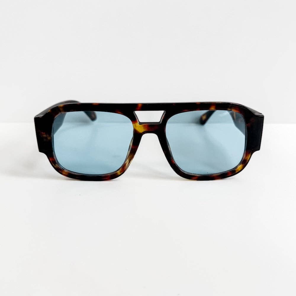 Ellen Retro Square Pilot Sunglasses