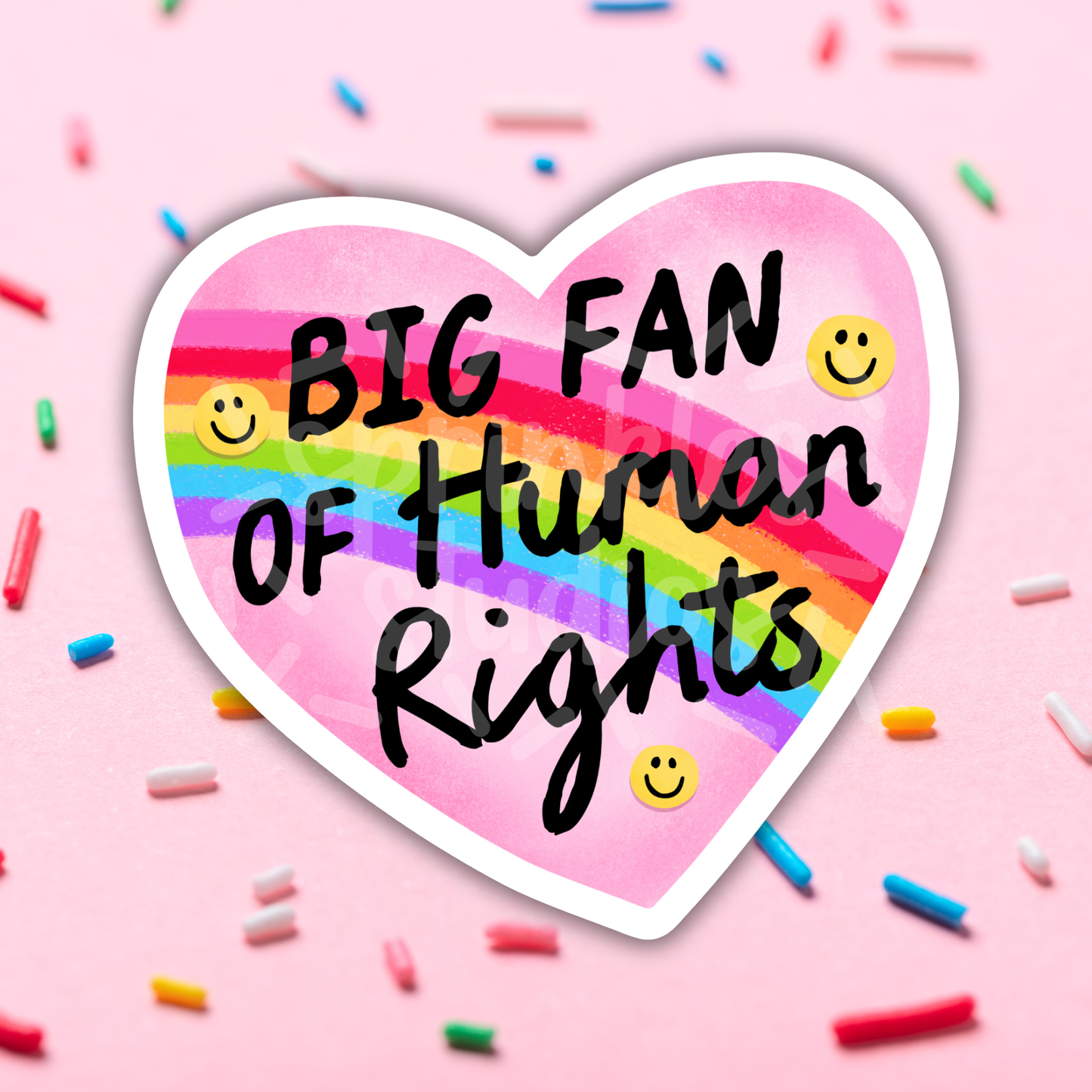 Big Fan of Human Rights Vinyl Sticker