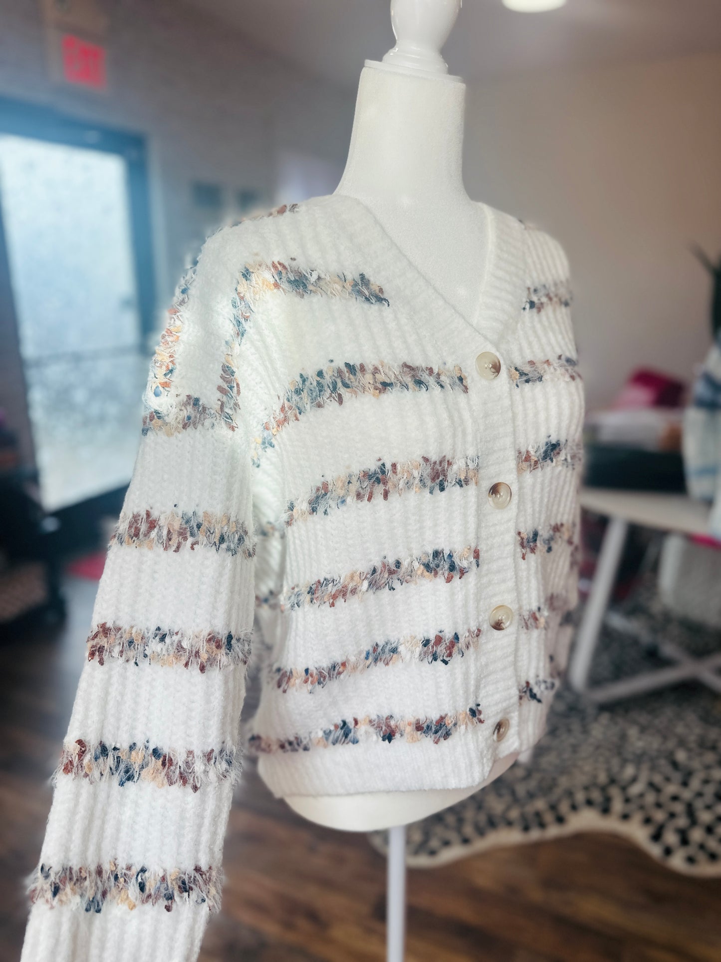 Hem & Thread | Trio Crochet Stripe Sweater