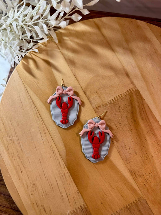 Coquette Lobster Frames | Polymer Clay Earrings