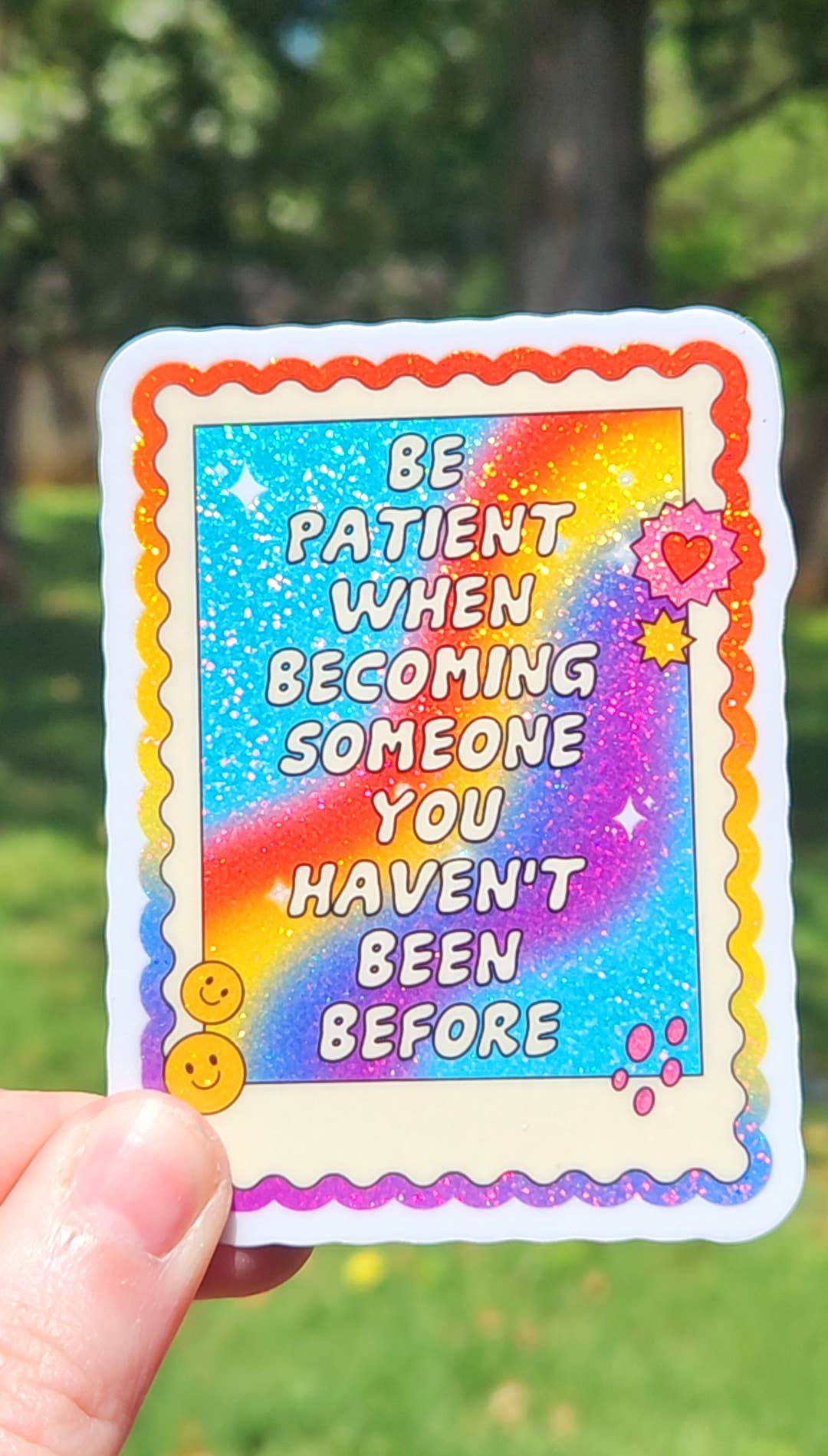 Be patient with yourself sticker hydroflask planner