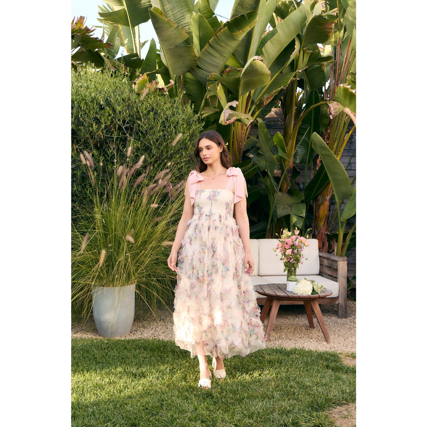 Amber Glow Midi Dress