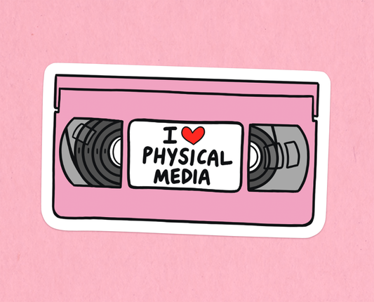 I love physical media sticker