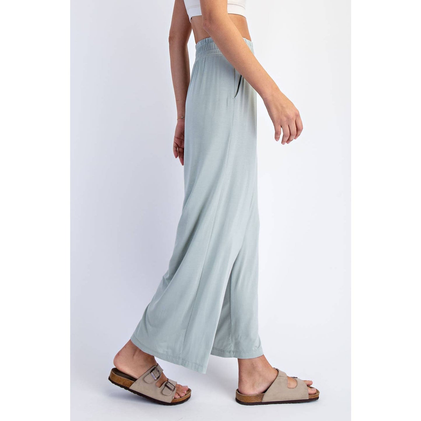 Rae Mode | Modal Wide Leg Cropped Pant