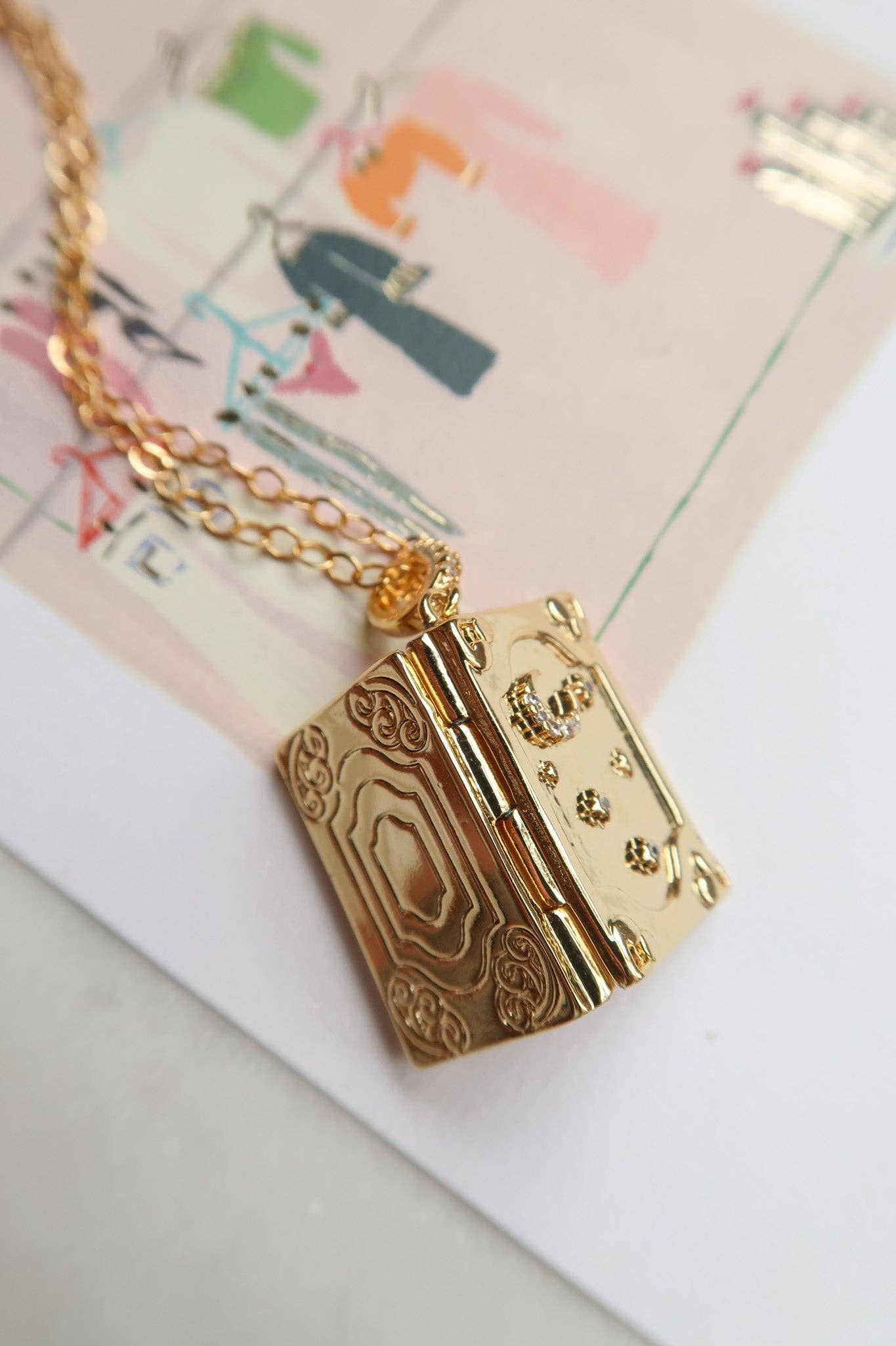 To the Stars Who Listen Book Locket Necklace