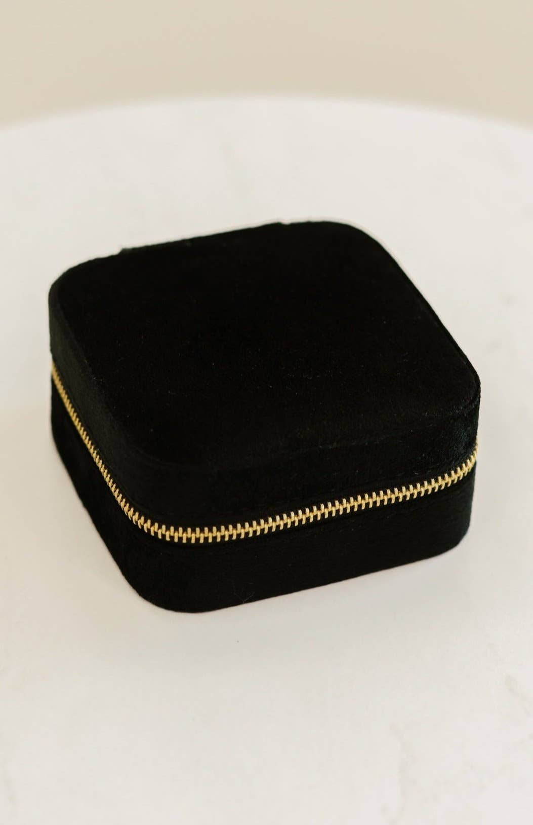 Eloise Velvet Travel Jewelry Box Case Organizer with Mirror