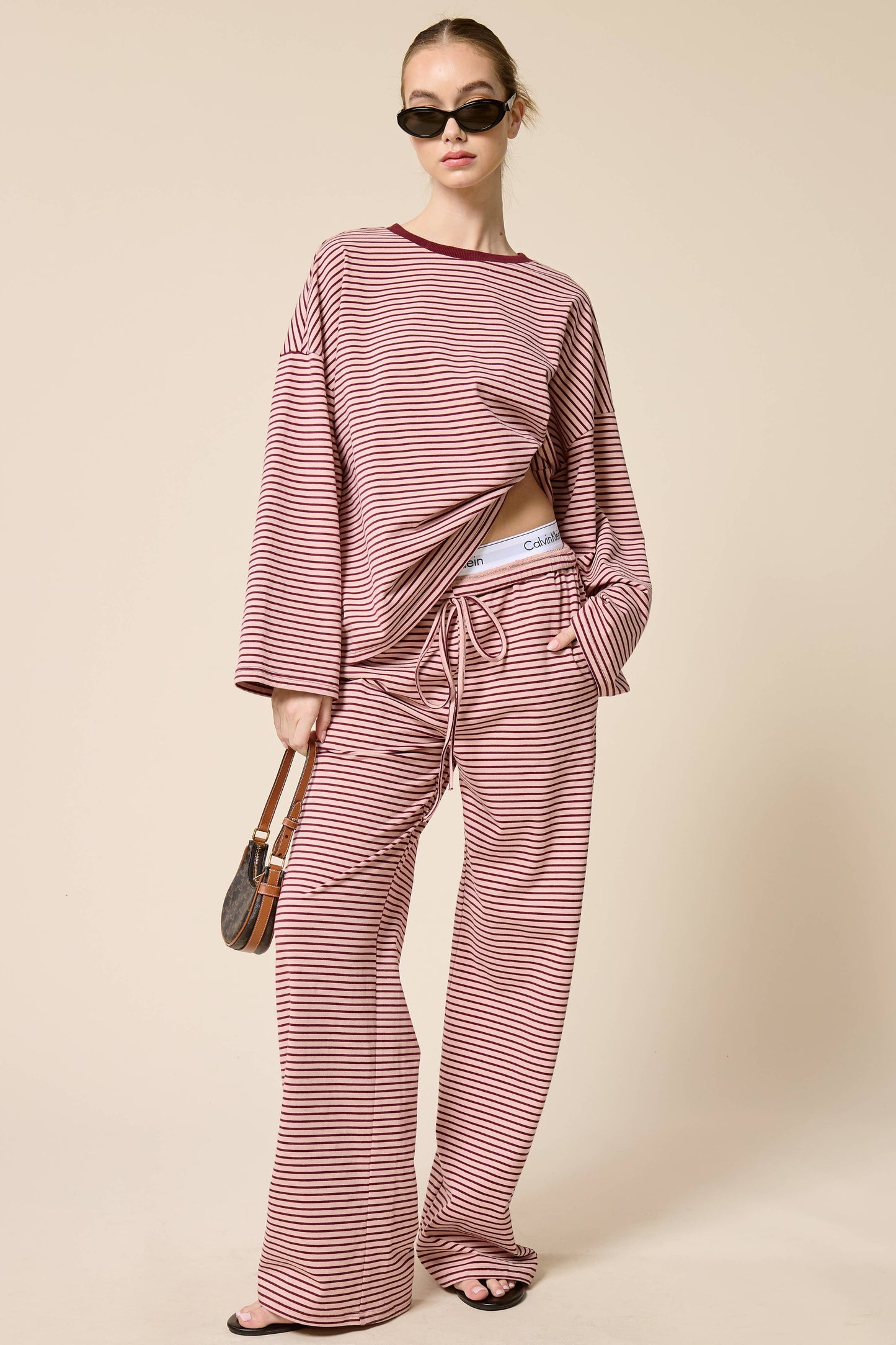 Mimosa | Striped Oversized Long Sleeve Top