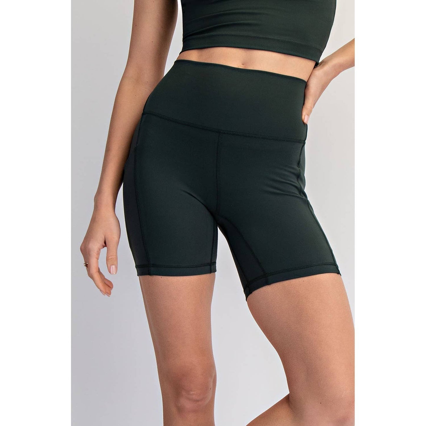 NYLON BUTTER 6IN BIKER SHORTS