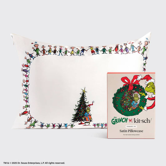 Kitsch | The Grinch x Kitsch Satin Pillowcase in Whoville