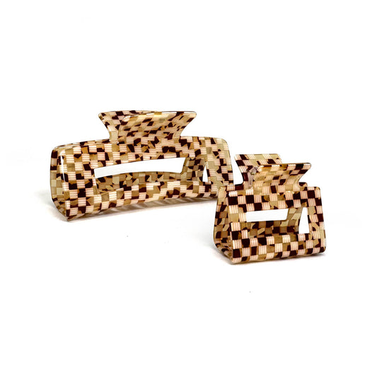 Basketweave Hair Claw Clip in two sizes, timeless everyday