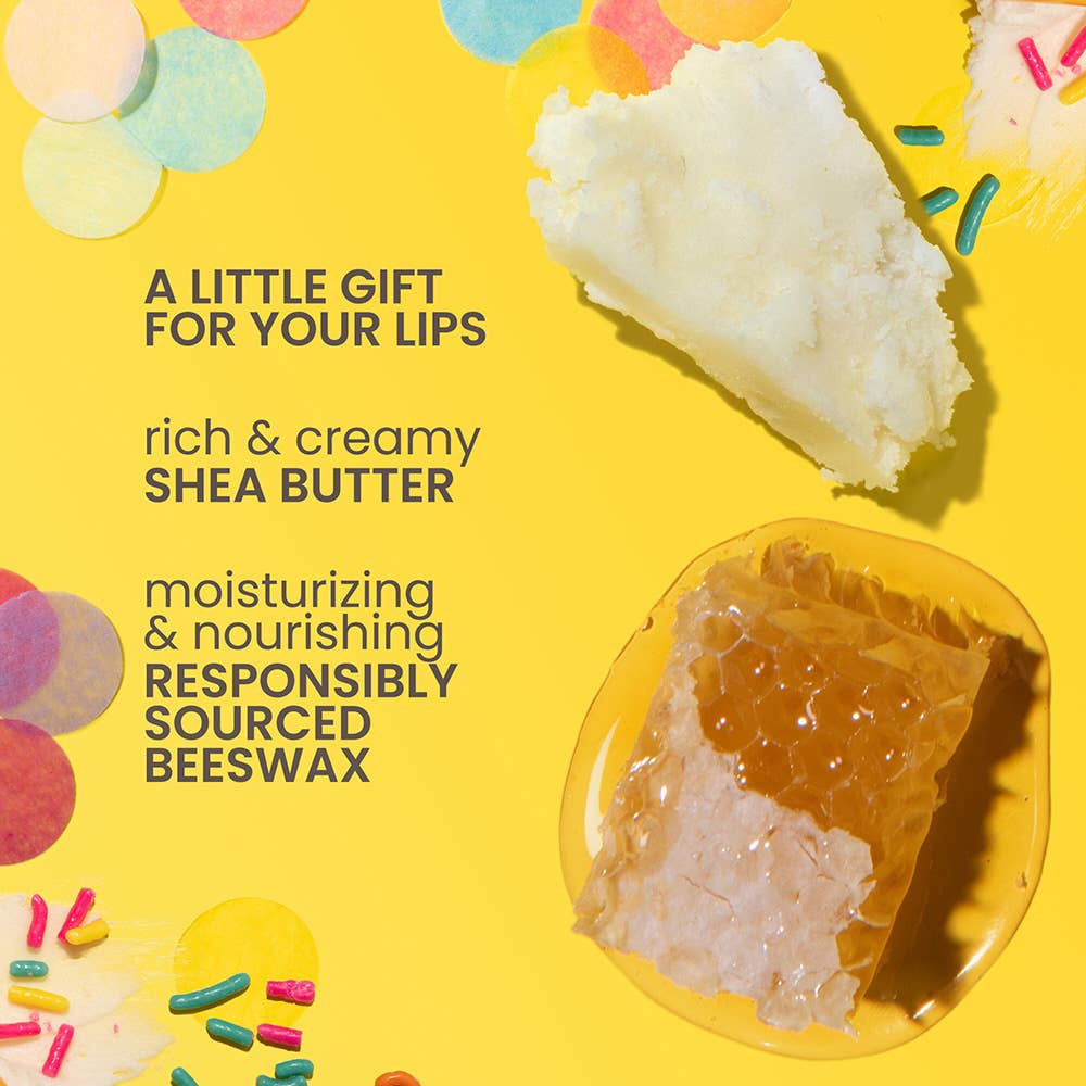 Birthday Cake Moisturizing Lip Balm With Beeswax Blister Box