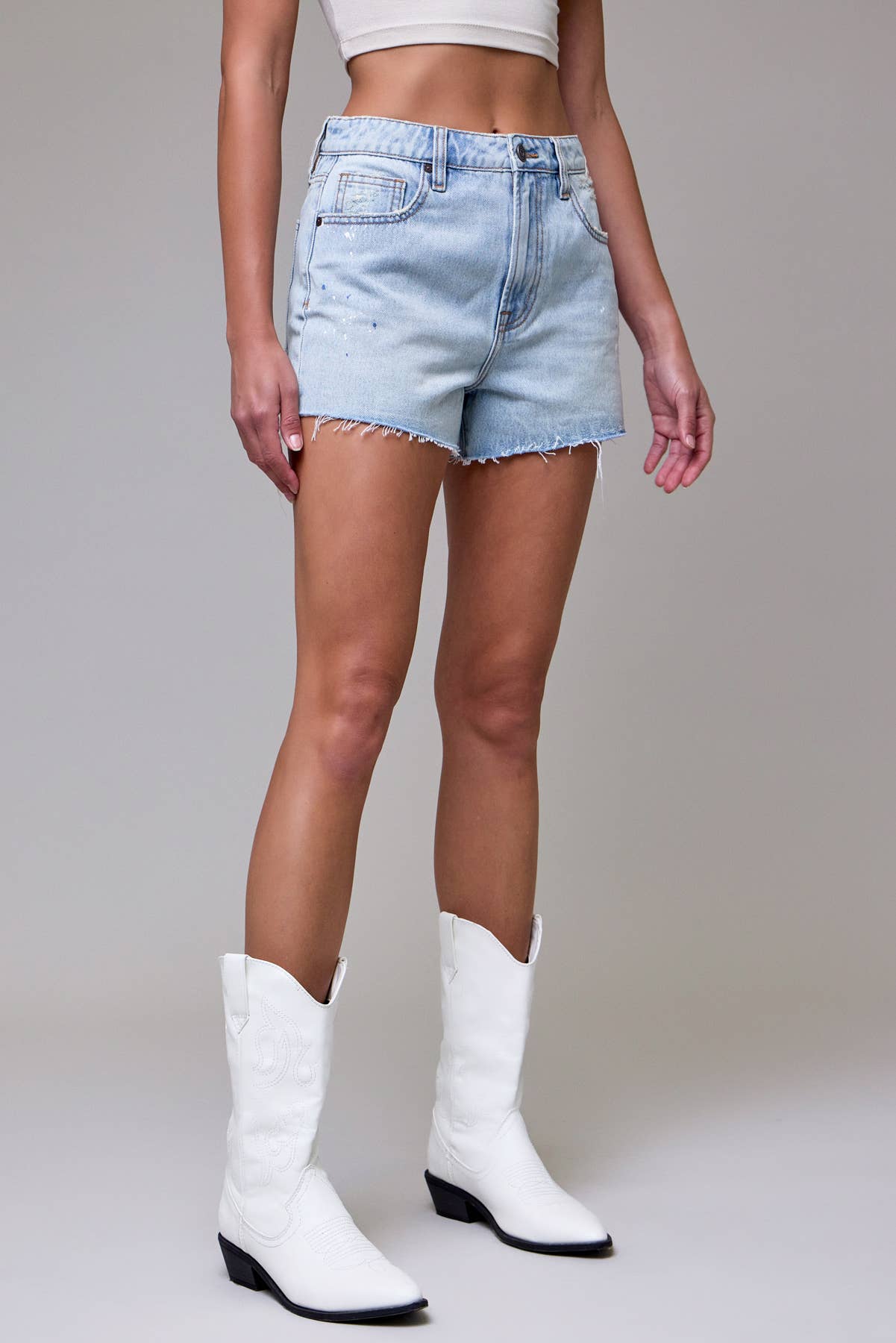 Light Wash Classic 3" Inseam High Rise Shorts