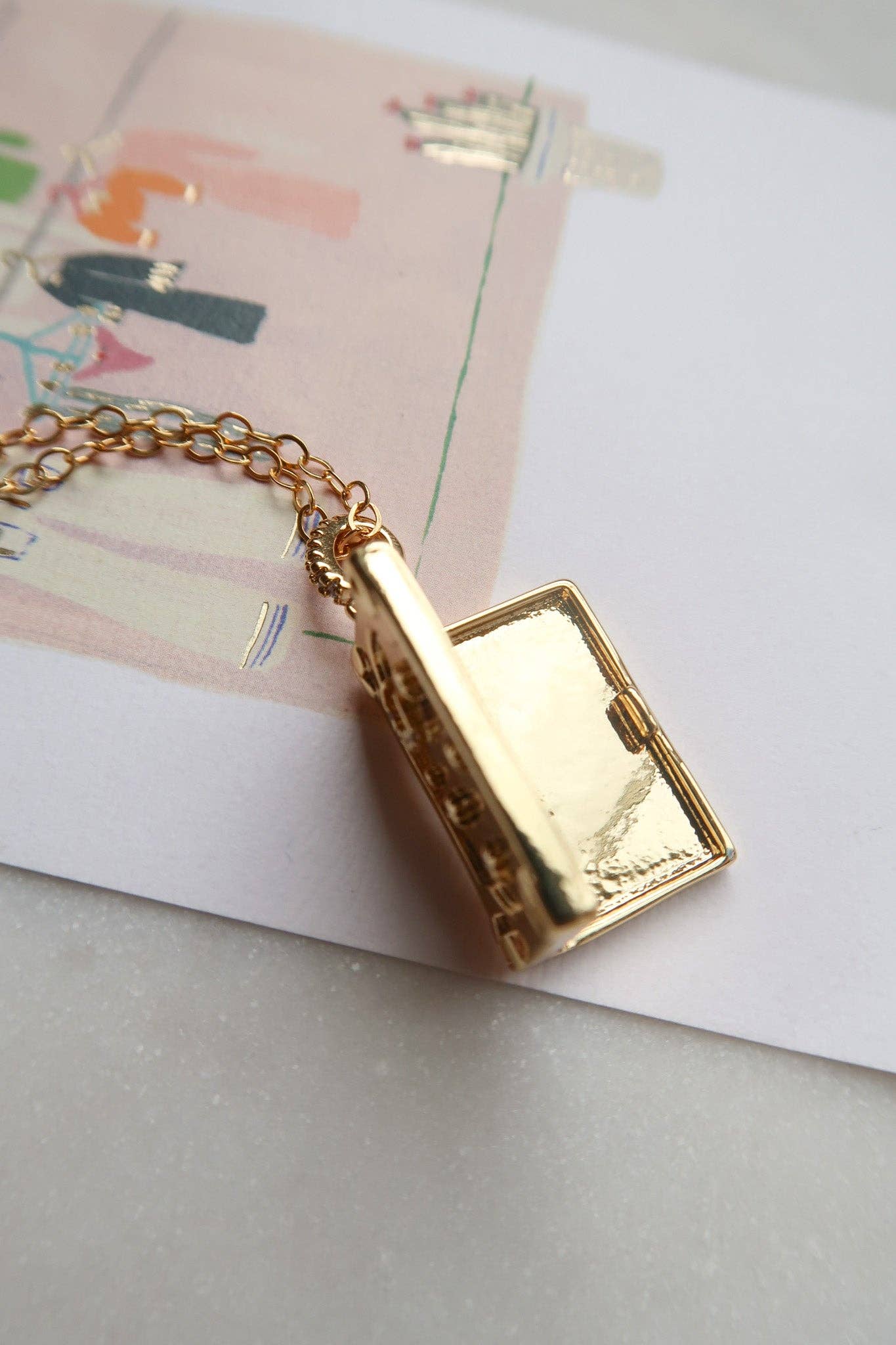 To the Stars Who Listen Book Locket Necklace