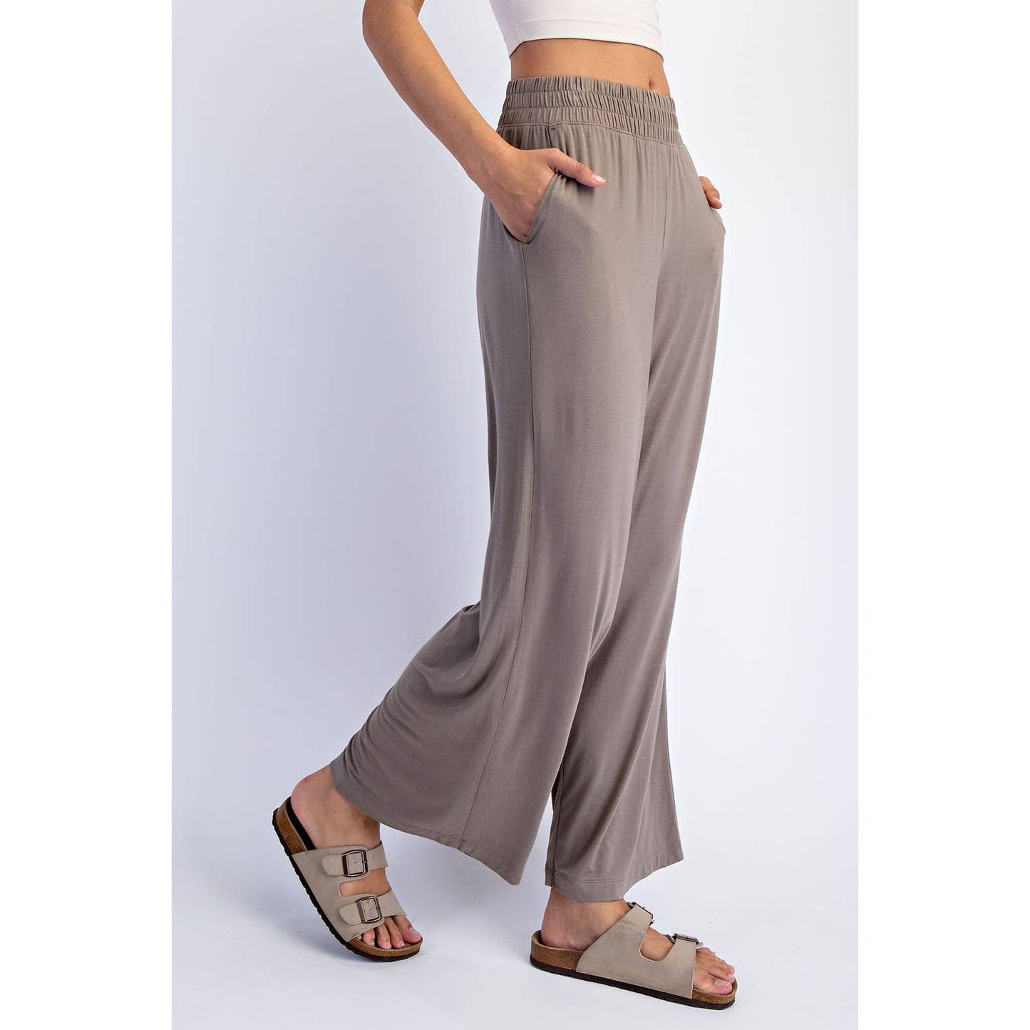 Rae Mode | Modal Wide Leg Cropped Pant