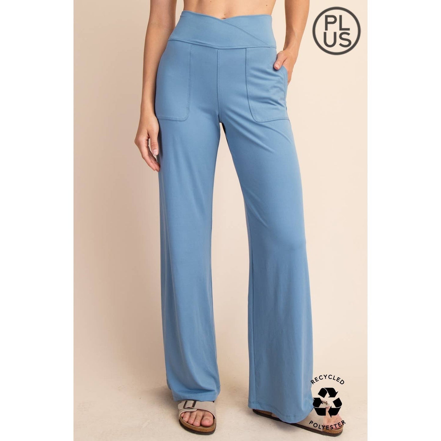 Rae Mode | Plus V Waist Butter Wide Leg Pant