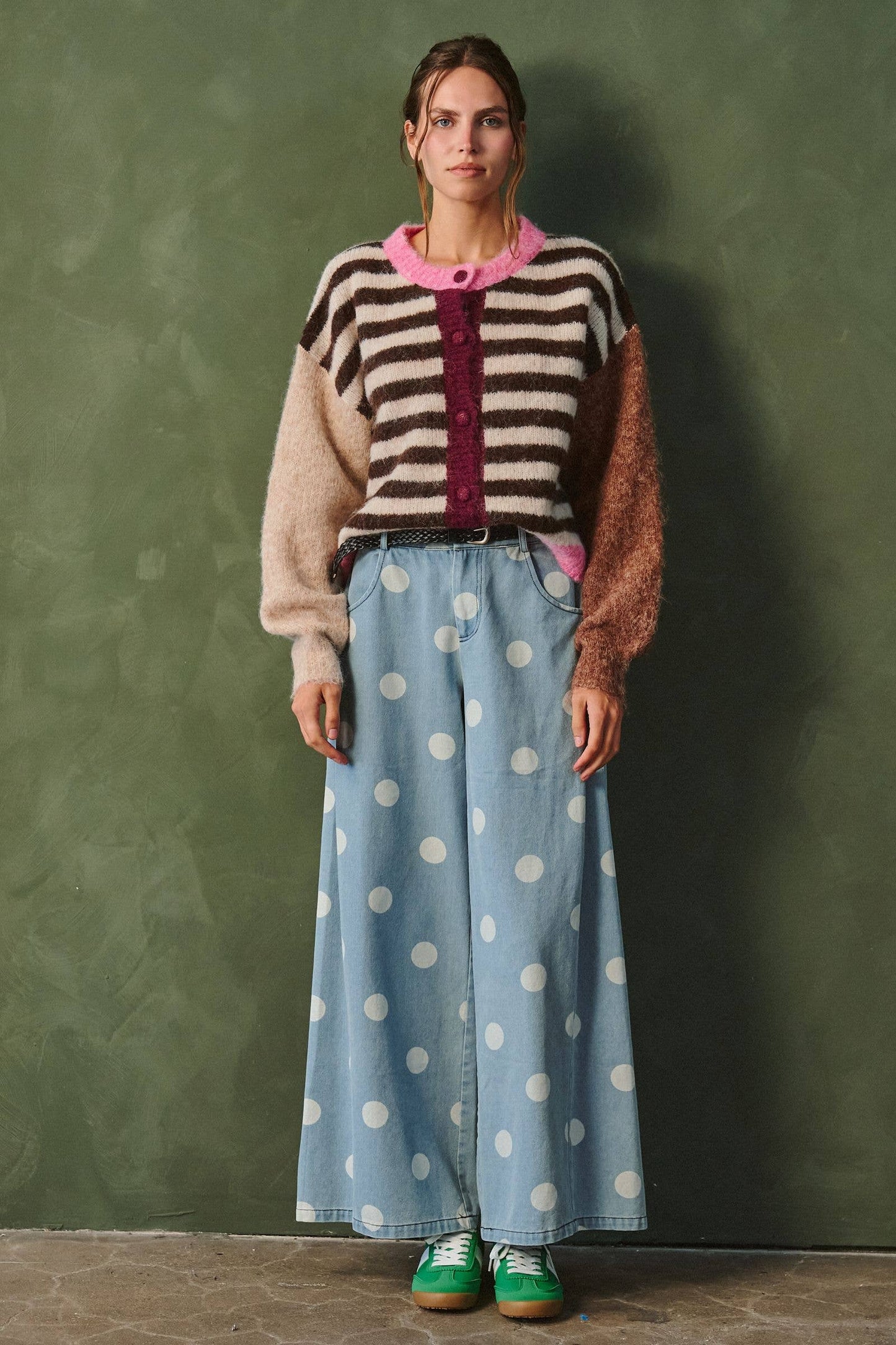 COLOR POP STRIPE KNIT CARDIGAN