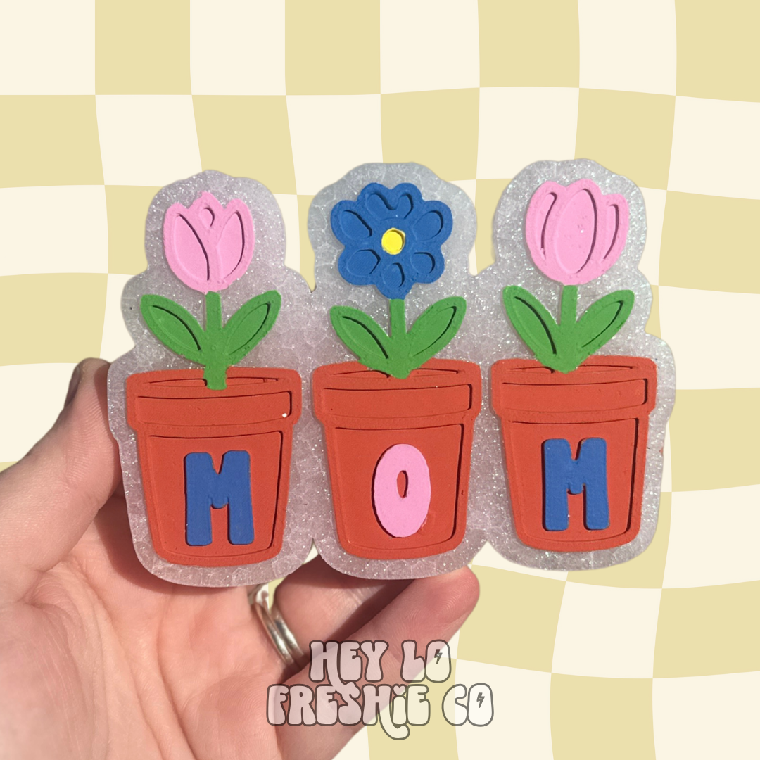 Mom Flower Pots | Car Freshie