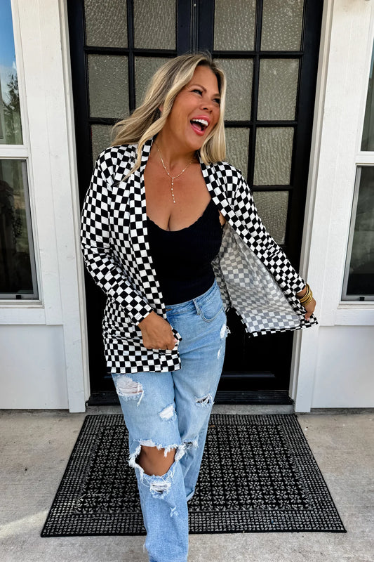 Letty Checker Cardigan