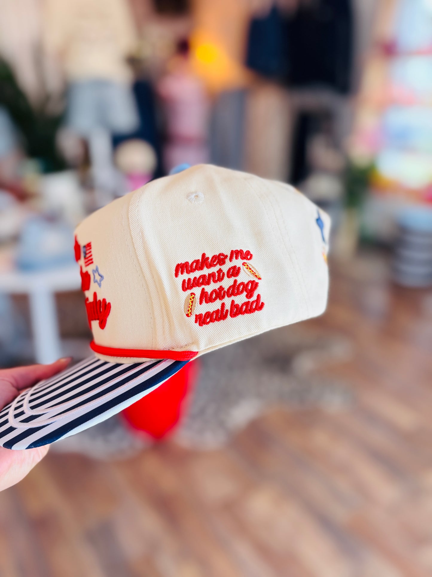 You look like the 4th of July Trucker Hat 🌭🇺🇸✨