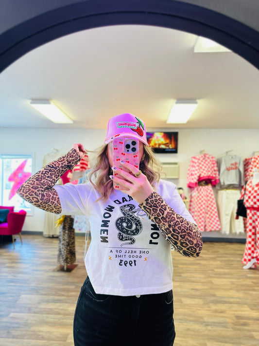 Cheetah Sheer Top