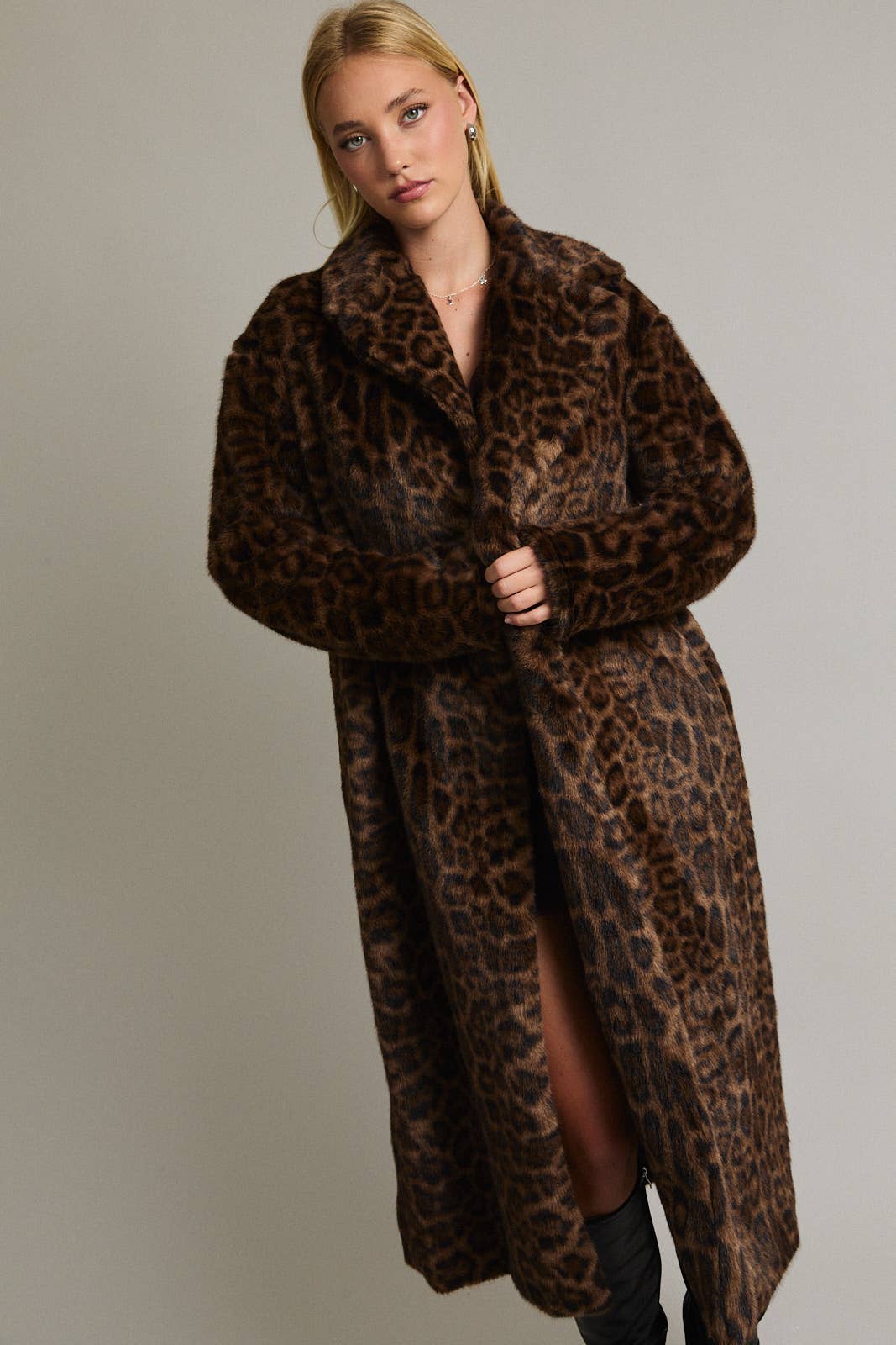 FAUX FUR LONG COAT