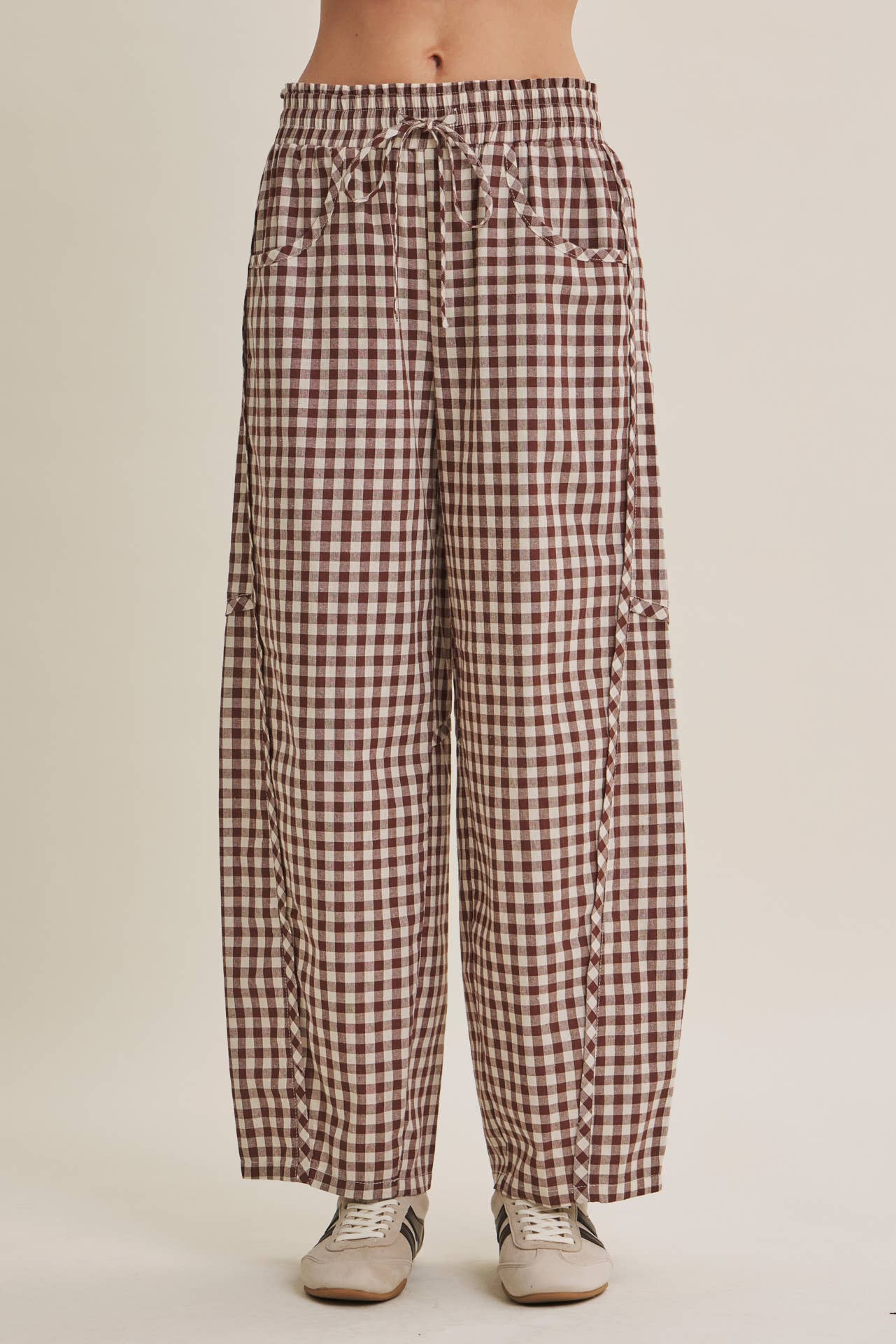 Gingham Cotton Pants