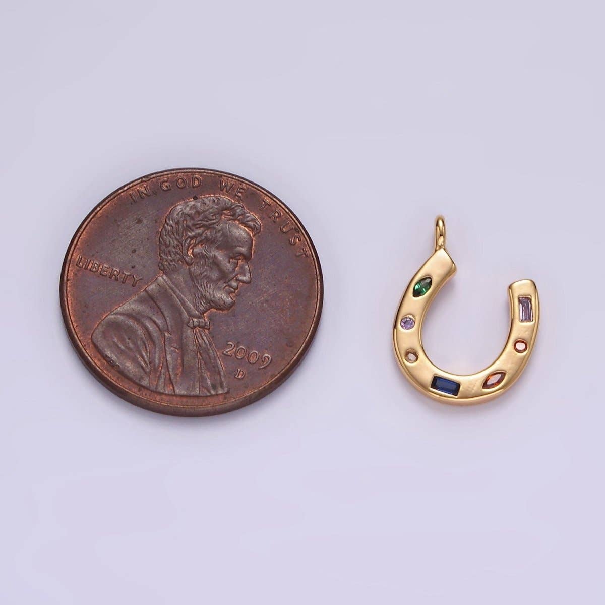 Multicolor Horseshoe Charm