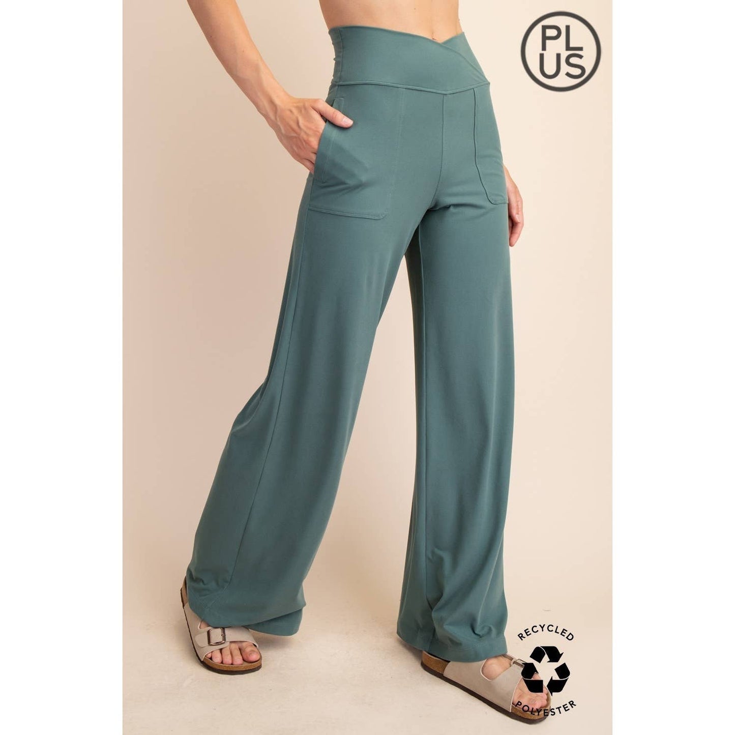 Rae Mode | Plus V Waist Butter Wide Leg Pant