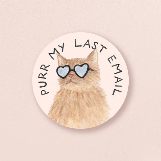 Per My Last Email — Sassy Cat Pun Sticker