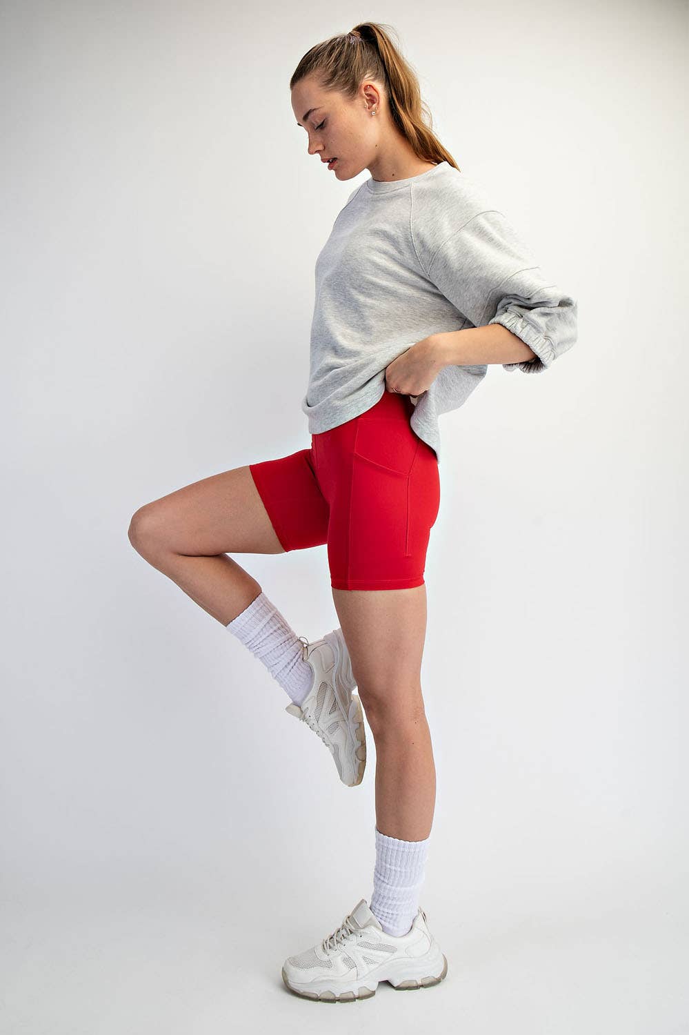 NYLON BUTTER 6IN BIKER SHORTS