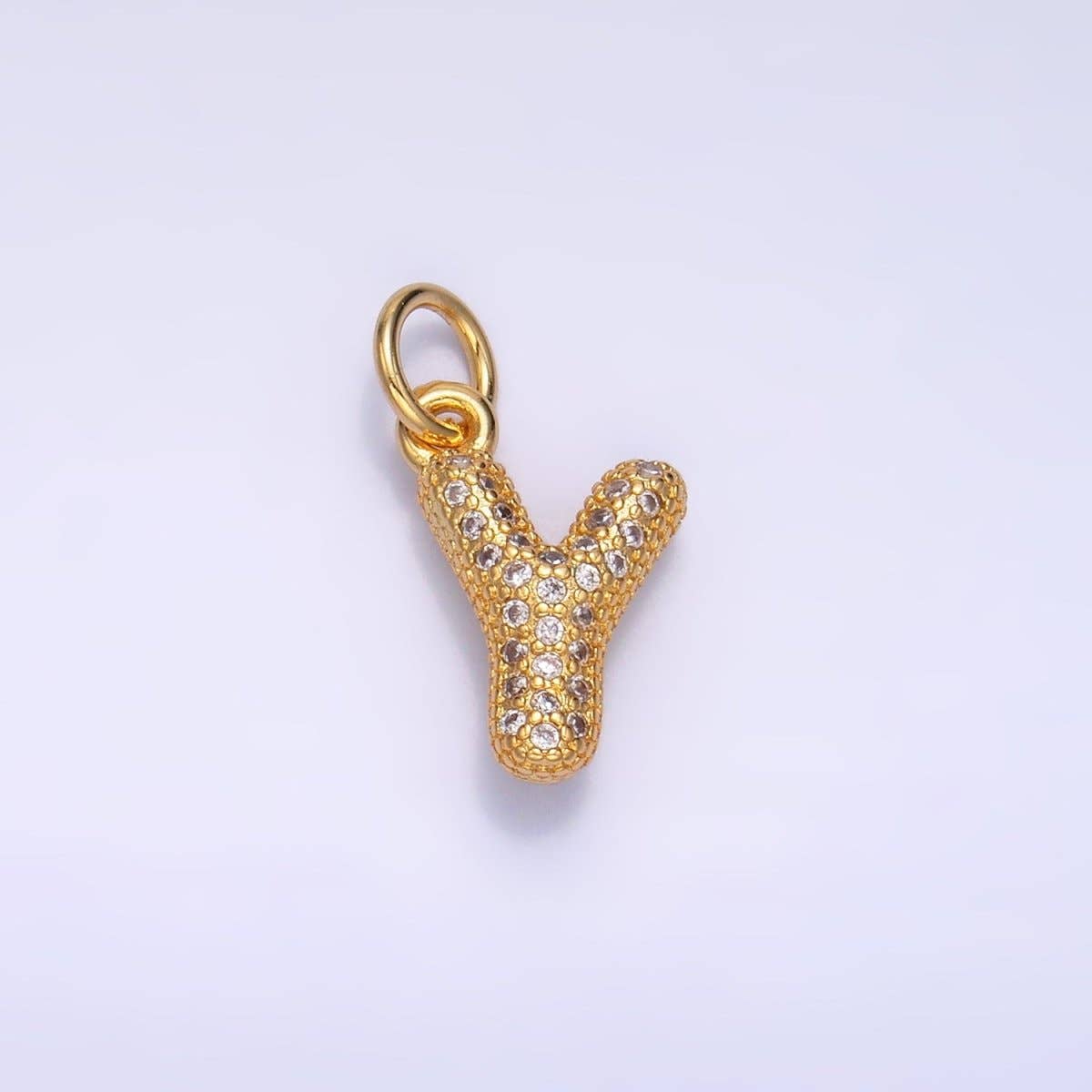 Rhinestone Chubby Letter Initial