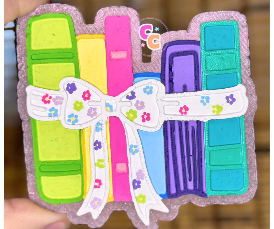 Books with Bow Freshie | Car Air Freshener | Bookish Freshie