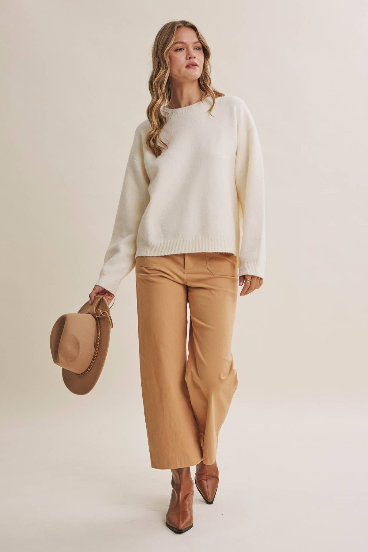 AUTUMN PICNIC PLAYUFL OPEN-BACK GINGHAM BOW SWEATER TOP