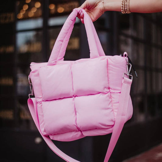 Light Pink Wholesale Mini Puffer Tote Handbag