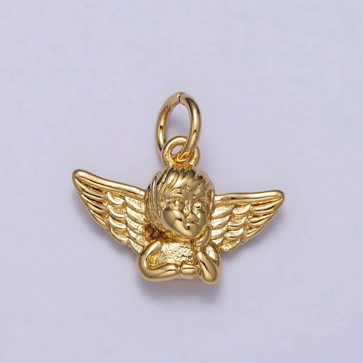 Cherub Baby Angel Valentine Puffed Add-On Charm in Gold & Silver | AC316 AC317