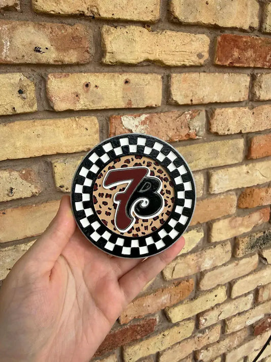 7Brew Checkered Round Car Air Freshener