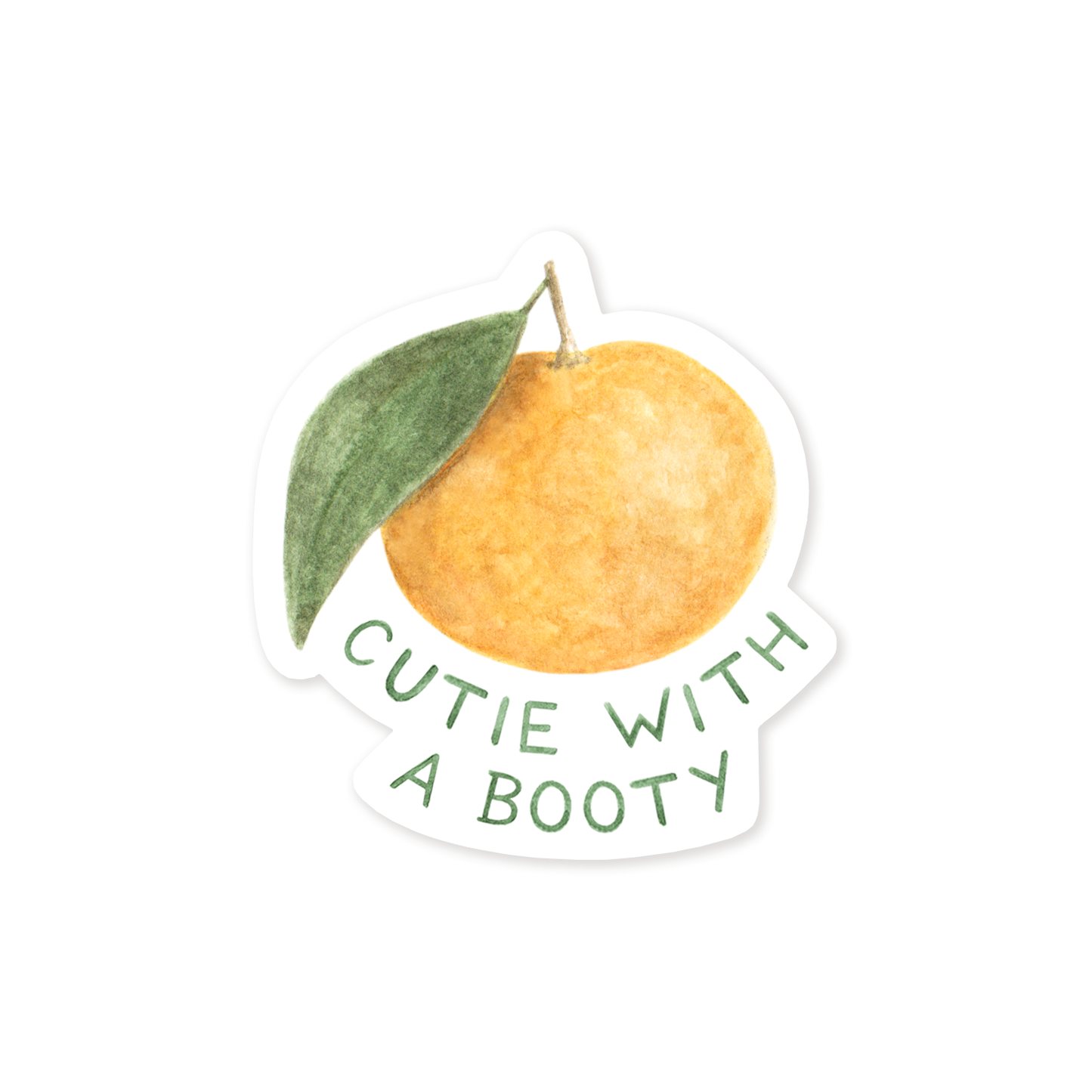 Cutie With A Booty — Food Pun Hip Hop Sticker