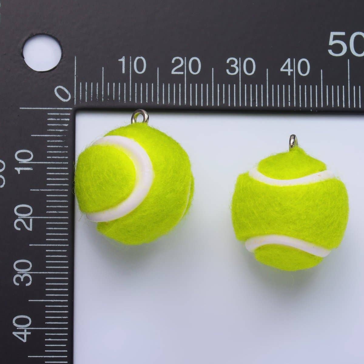 Green Tennis Ball Fuzzy 3D Charm
