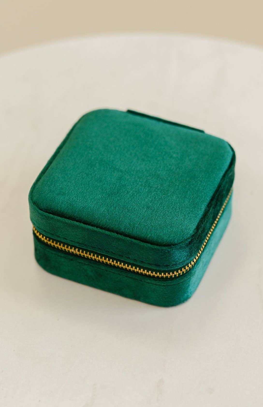 Eloise Velvet Travel Jewelry Box Case Organizer with Mirror