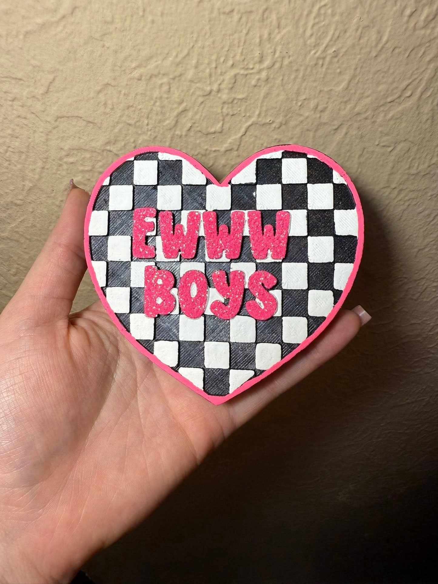 Checkered Heart Ewww Boys Freshie