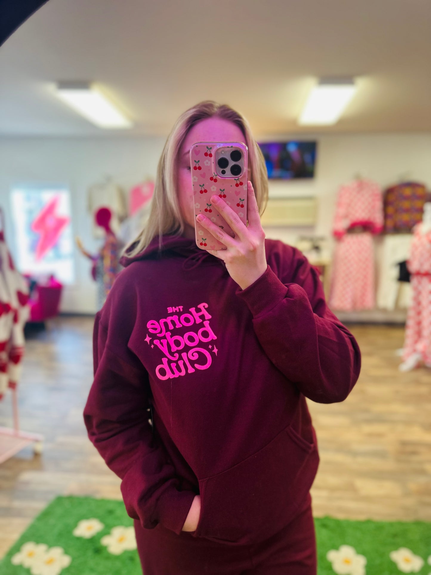 Puff Homebody Club Maroon Hoodie