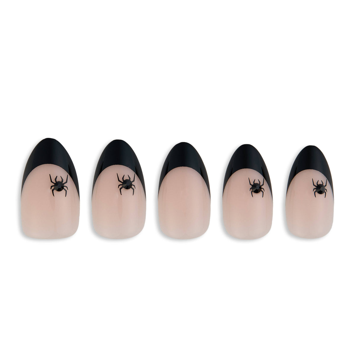 Black Widow Short Almond Press-On Nails