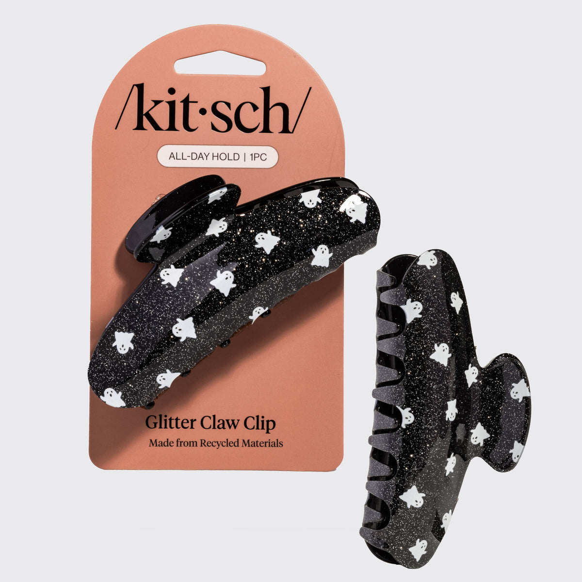 Kitsch | Recycled Plastic Glitter Claw Clip - Ghosts