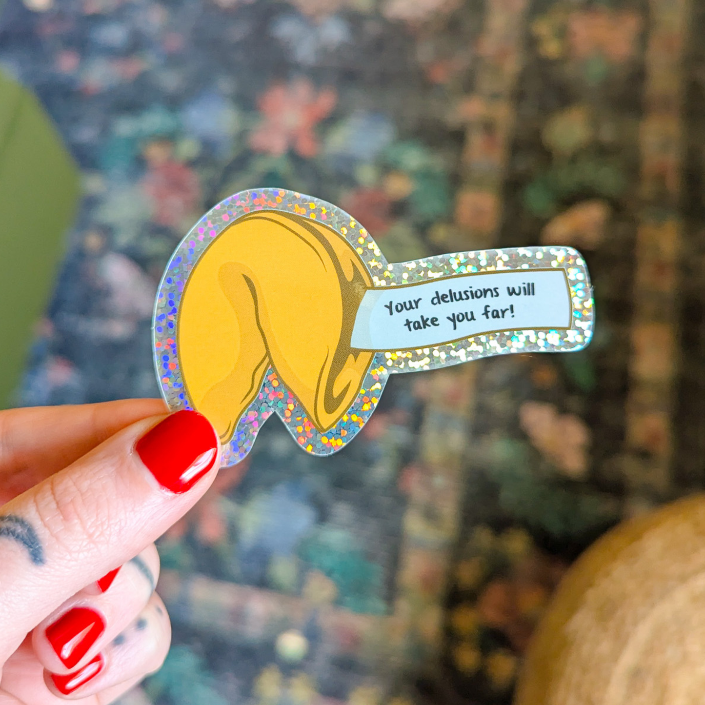 Fortune cookie sticker